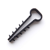 Затискач ялинка 12х6 mm для плоского каб. (100 шт) НЕЙЛОН, чорні