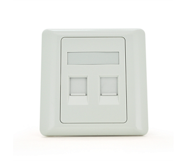 Рамка 86х86 под 2 модуля Keystone Jack RJ-45 кат.5E UTP, 2-port Q100